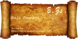 Baji Zsanett névjegykártya